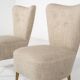 Mid-Century Modern Pair of Beige Italian Chairs, 1950s