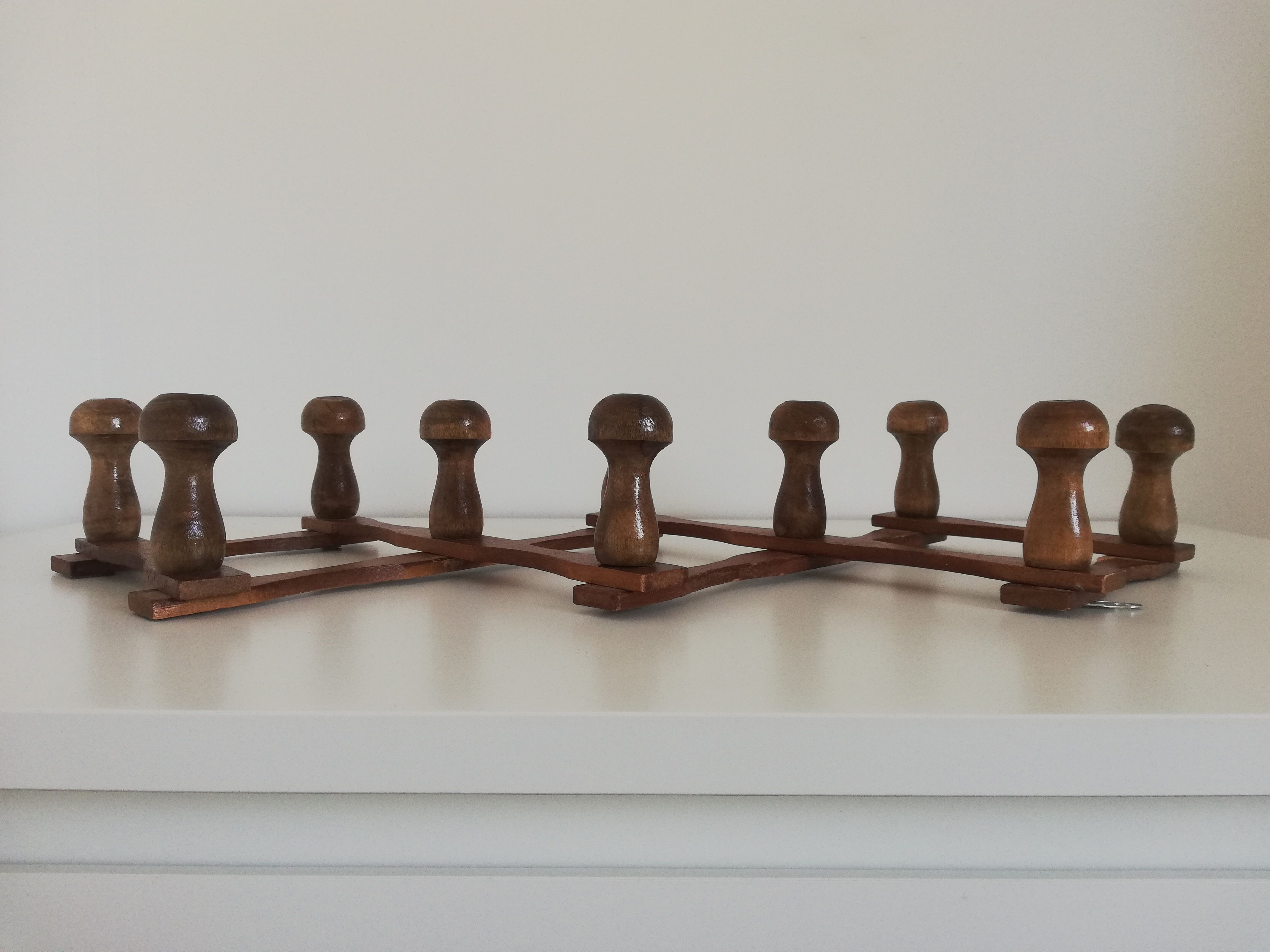 Vintage accordion coat rack