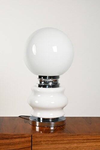 Lampe de table en verre italienne