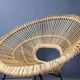 Rattan and metal armchair