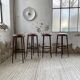 Set of 4 high bistro stools Baumann