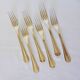 6 Christofle art deco style silver plated forks