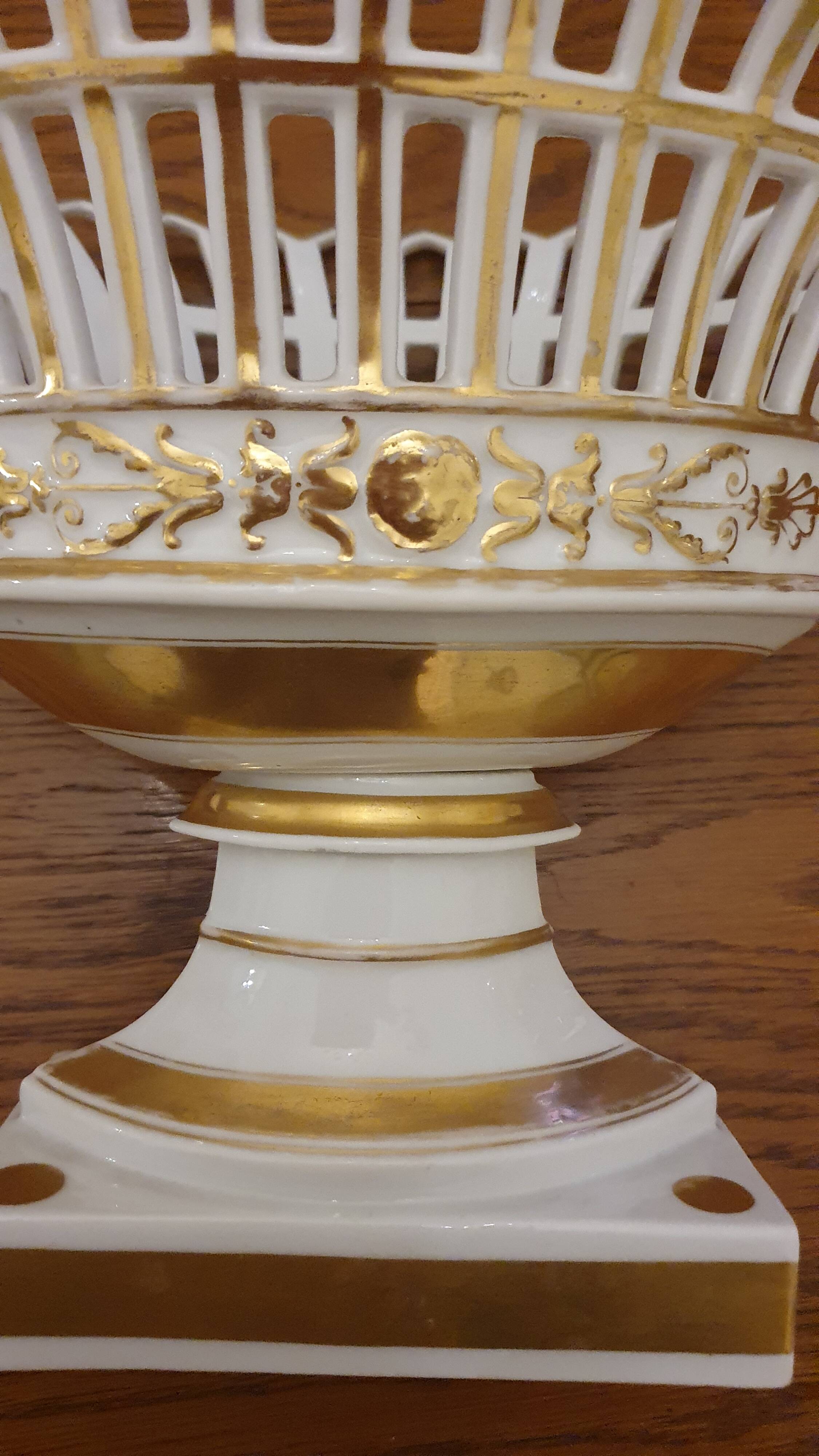 Large footed bowl in 19th century Empire style
