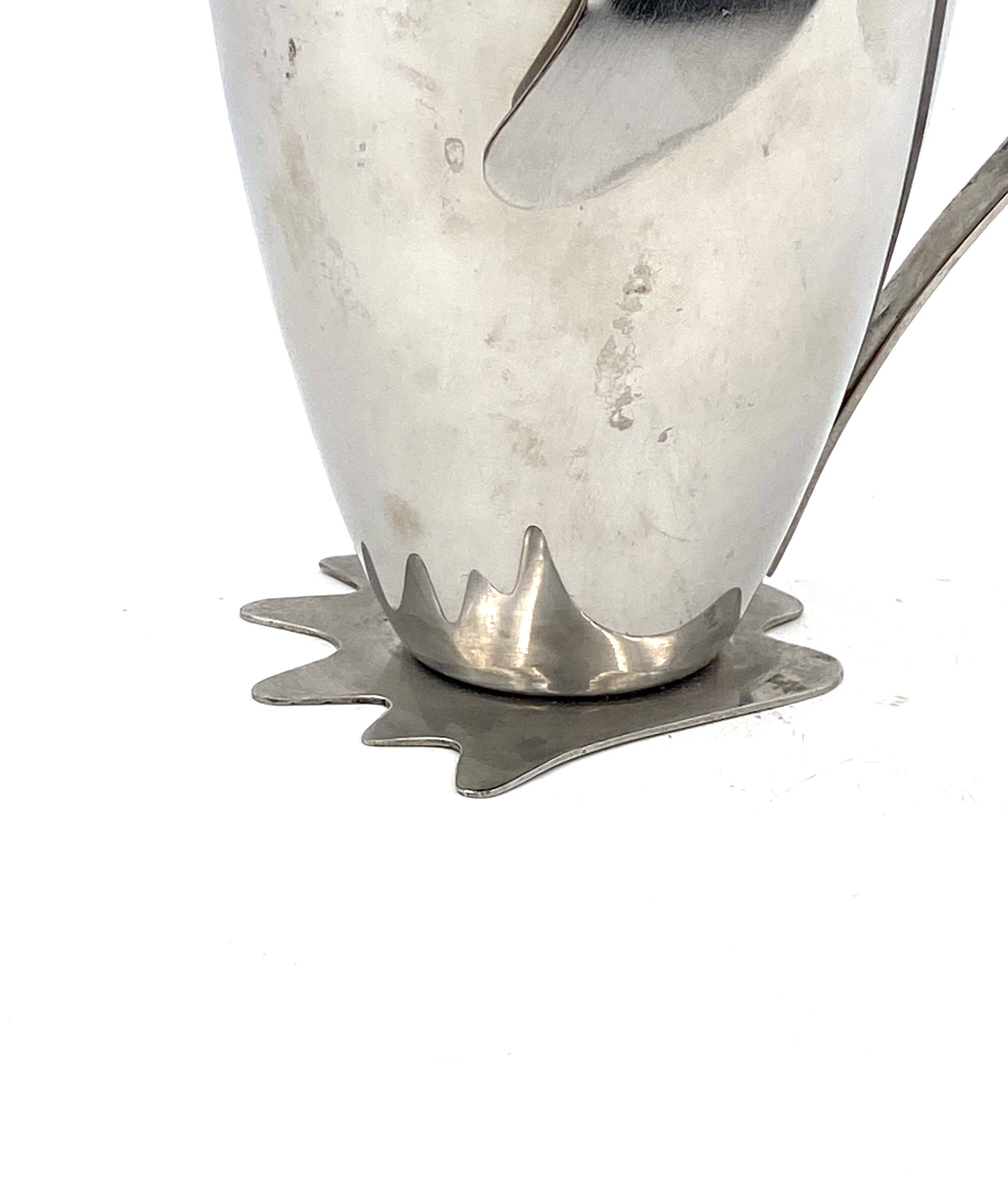 Penguin cocktail shaker, italy late xx century