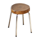 Wood and metal stool