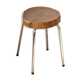 Wood and metal stool