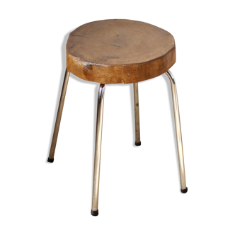 Tabouret bois et métal