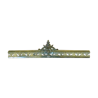 Gilded brass metal pediment