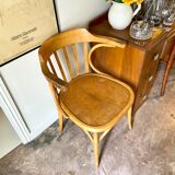 Baumann armchair in arched beech