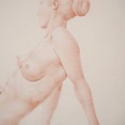 Barrera - Female Life Studies - Two Framed Drawings