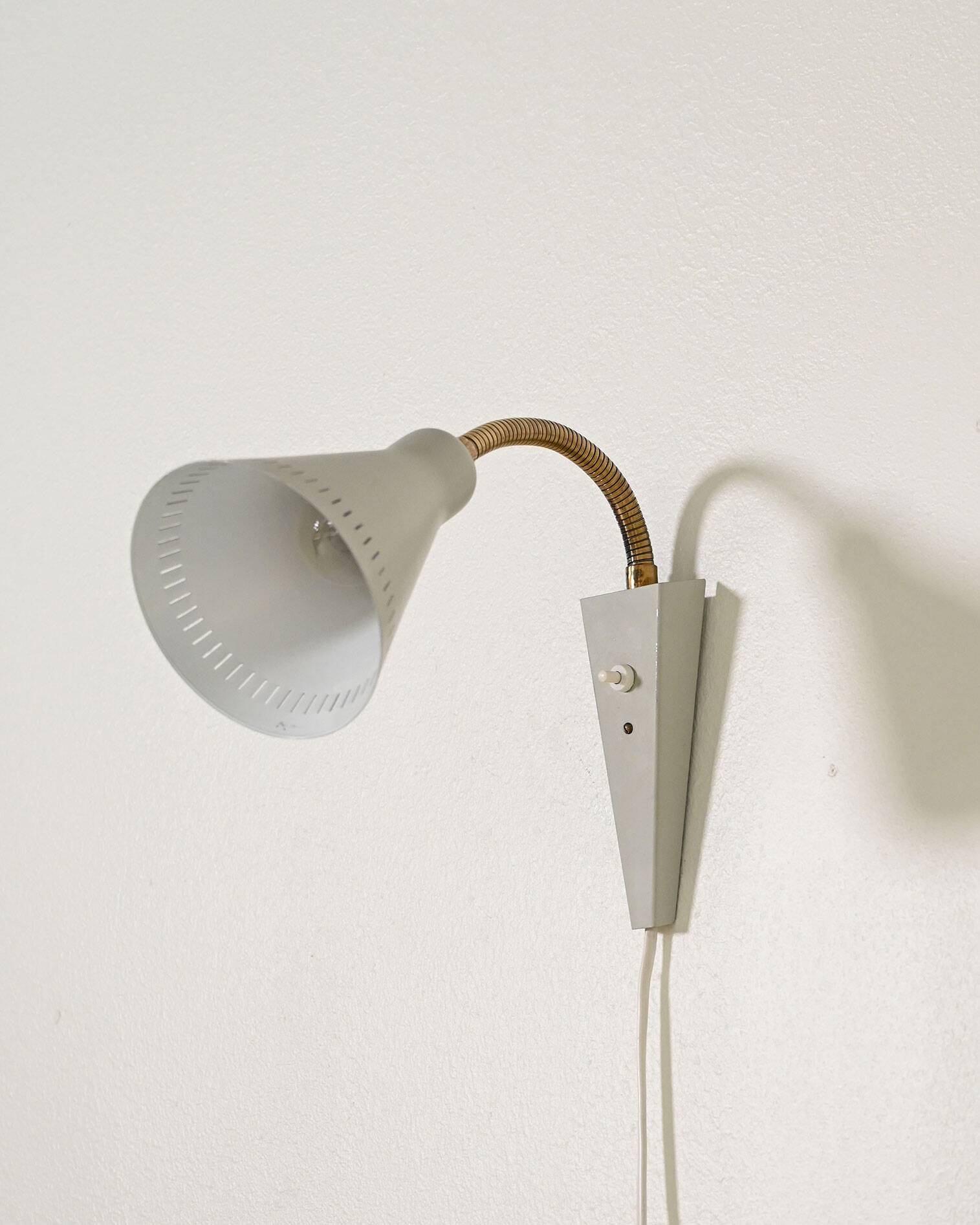 Pair of Scandinavian adjustable wall lamps, '50s