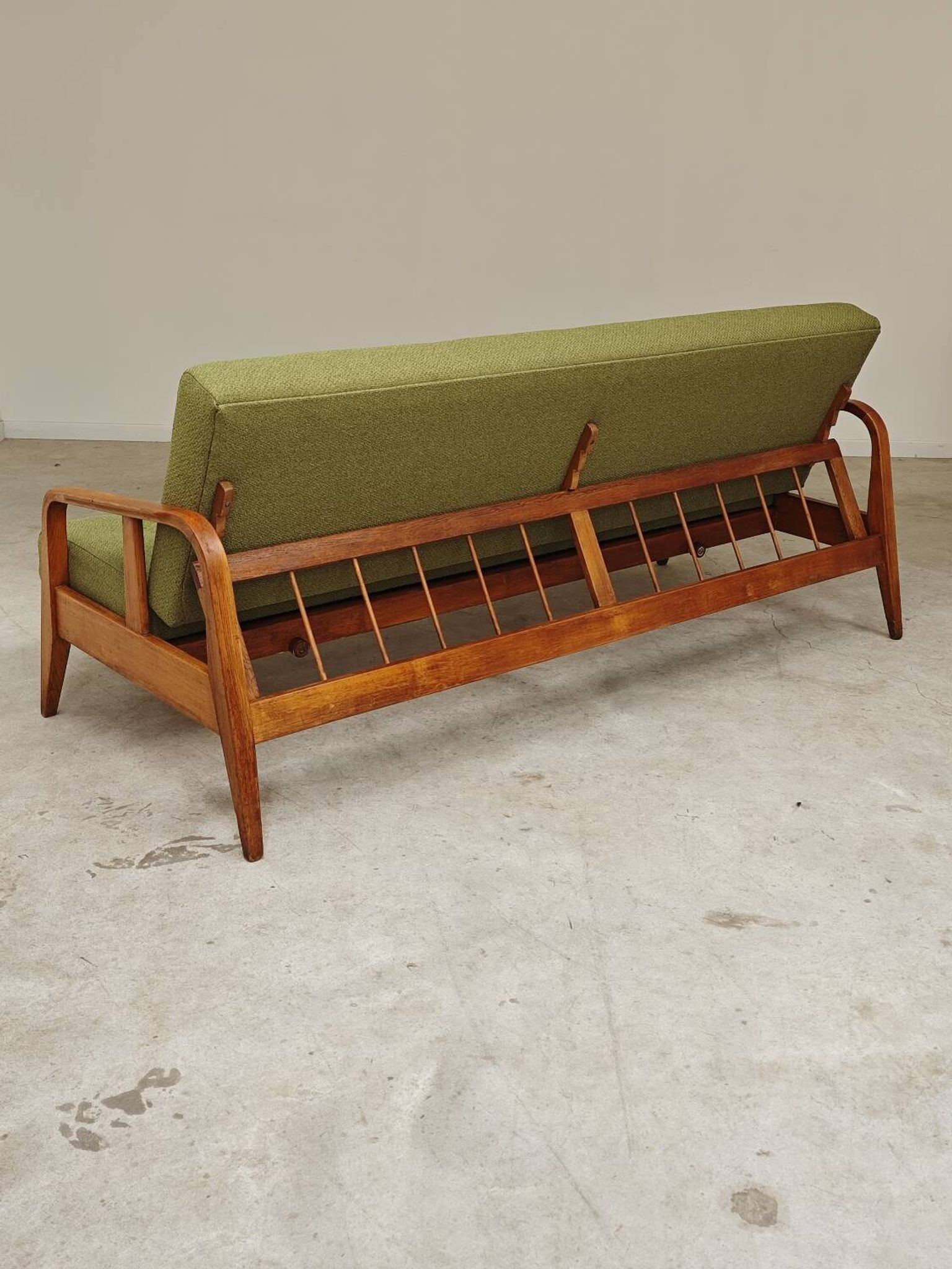 Green Banquette Daybed from Czechoslovakia 1960