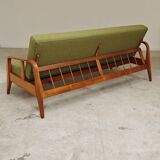 Green Banquette Daybed from Czechoslovakia 1960