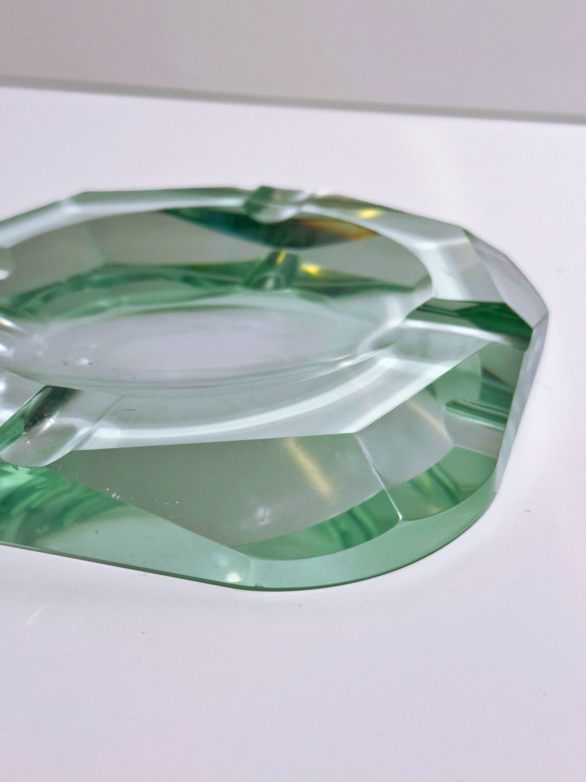 Prismatic Crystal Glass  Ash Tray by Fontana Arte - 1950s