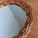 Miroir rond rotin osier 18cm
