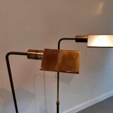 Two vintage brass lampposts