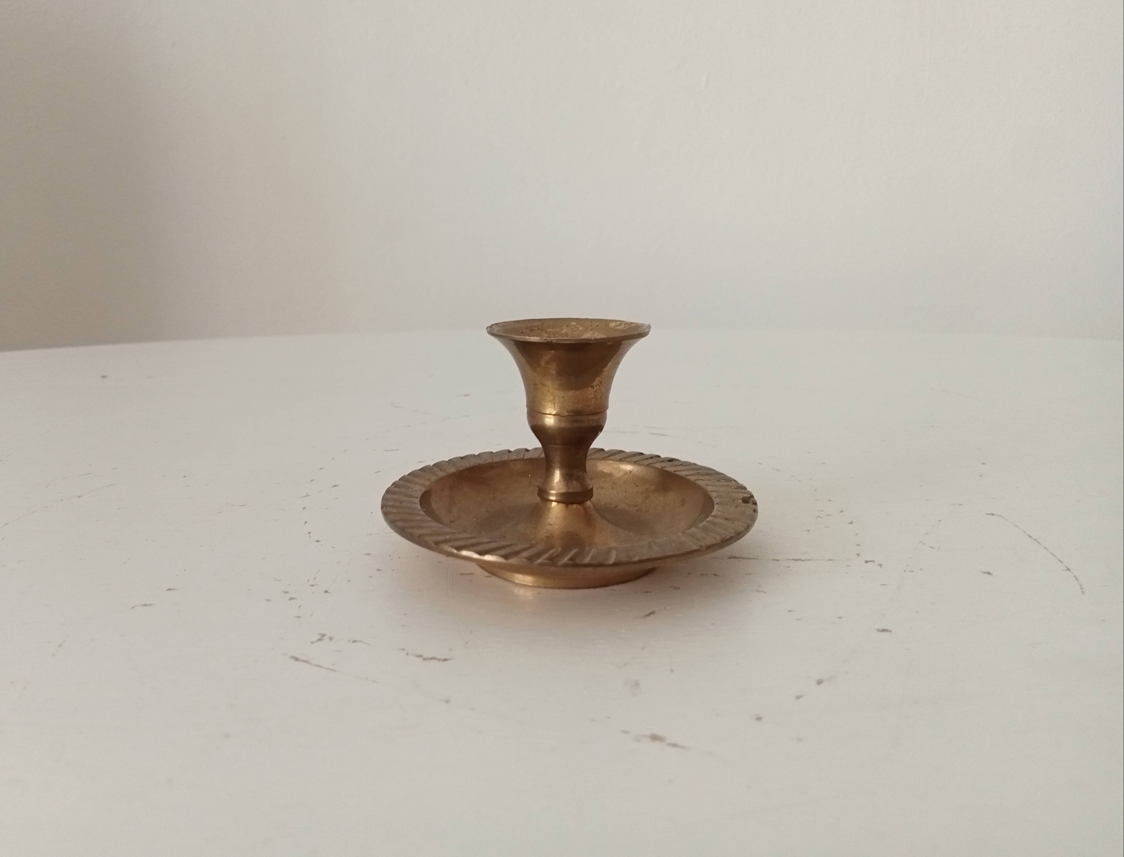 Vintage brass candle holder