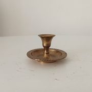 Bougeoir vintage en laiton doré