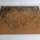 Leather desk pad, vintage office accessory, 50 cm
