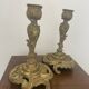 Pair of Louis XV style gilt bronze candlesticks