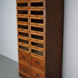 English Haberdashery Shop Cabinet with Glass Fronted Drawers, Circa 1930s