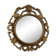 Ancient witch's eye mirror Dollanzo Italy in gilded wood