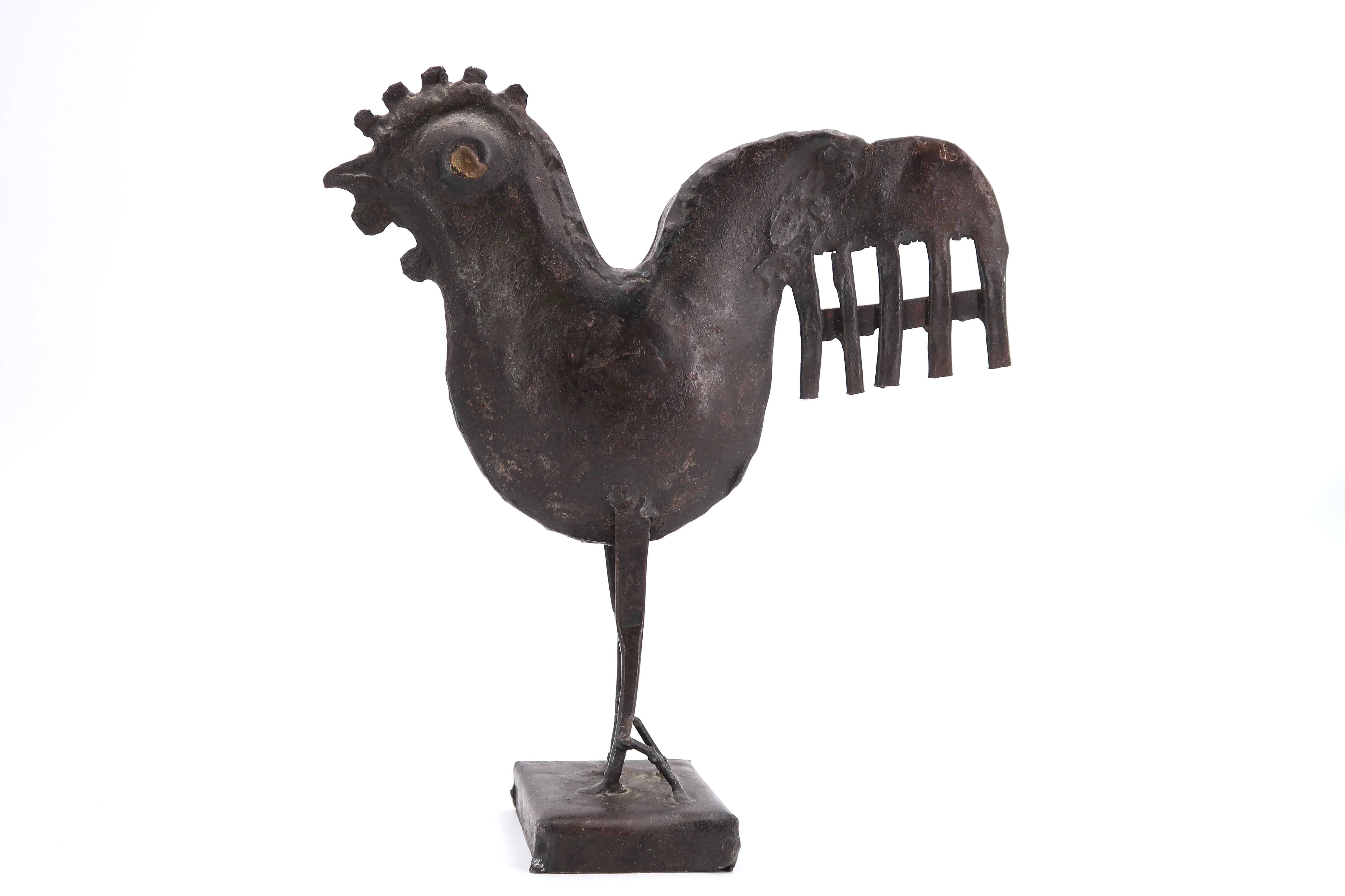 Brutalist metal bird, 80s