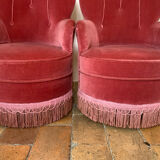 Paire de fauteuils crapaud