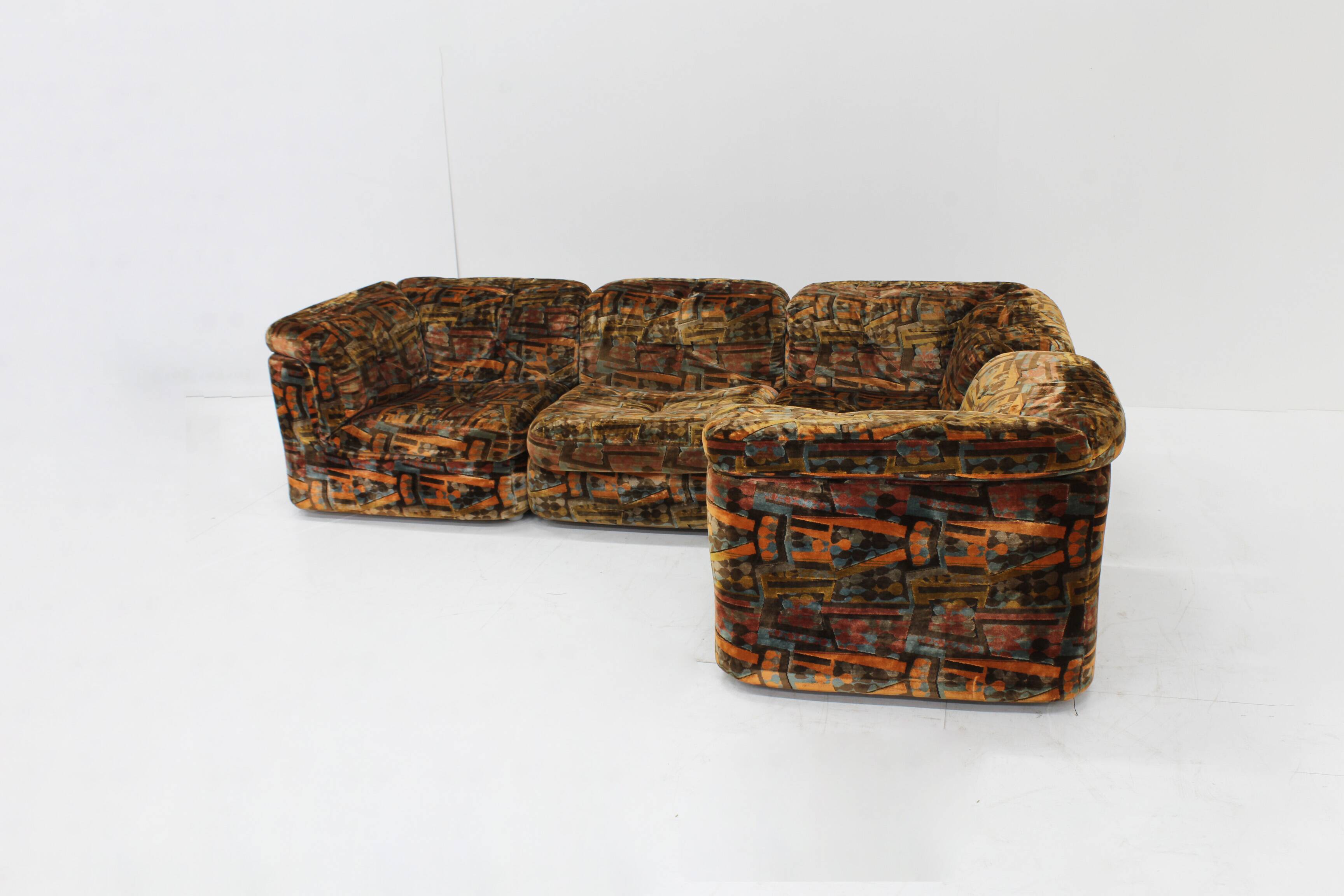 Canapé modulaire vintage des années 1970