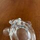Vintage Vannes crystal ashtray: crystal sculpted bear