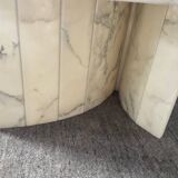 Vintage Carrara marble coffee table