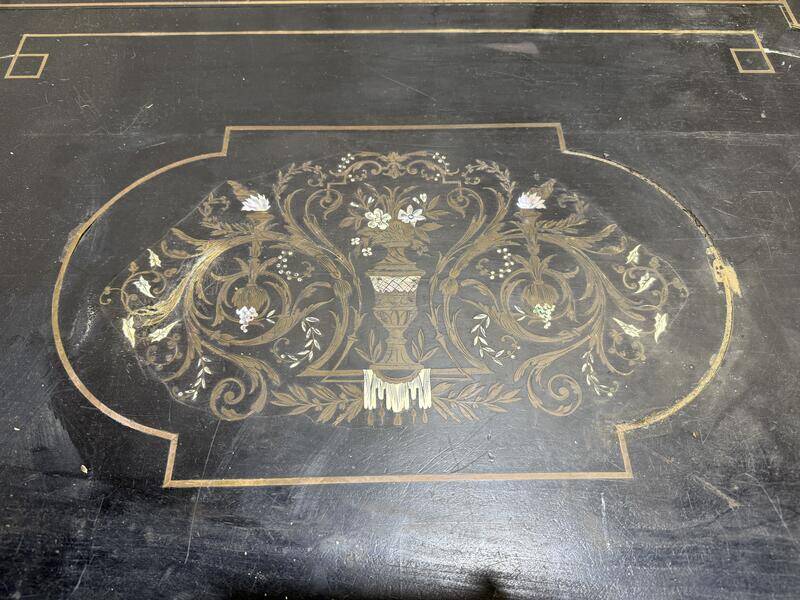 Bureau - Consile d'entrée époque Napoléon III en bois noirci