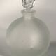 Lalique bottle in the night, frosted glass, ball shape