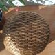 Vintage woven rattan basket - Traditional Asian wickerwork