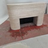 Travertine fireplace