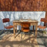 wooden bistro table, vintage, countryside, bohemian