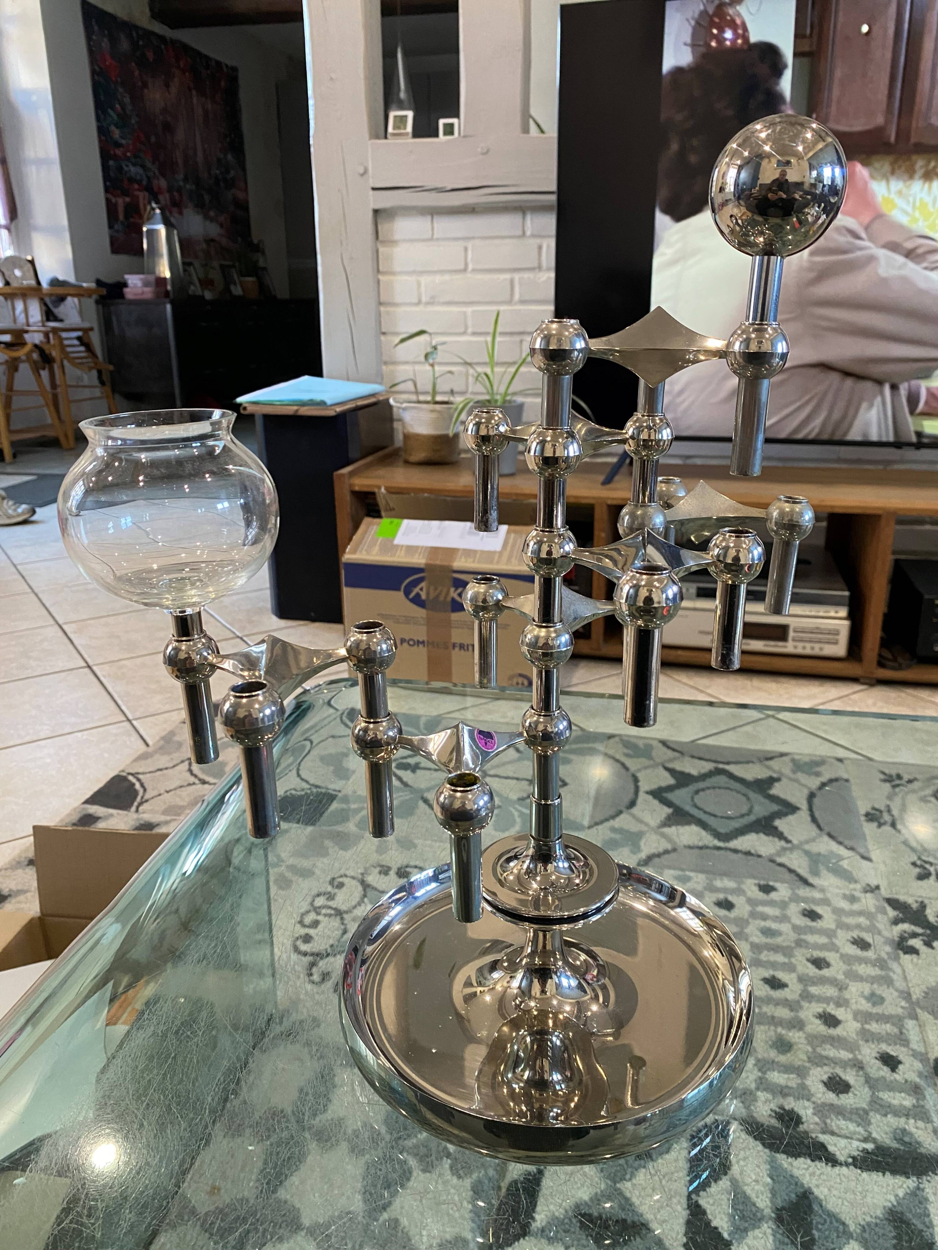 Vintage 1970s Nagel S22 modular candlestick base