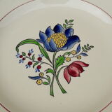 Flat on peedouche in earthenware of Gien model Savoie diam 24.5 cm
