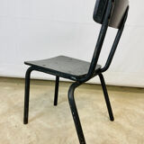 Chaise d’enfant en métal et bois