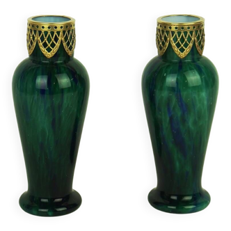 Pair of glass vases "1900"