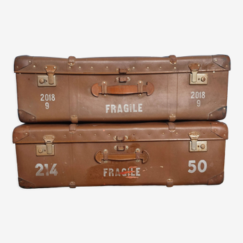 Two trunks/suitcases Brandt Frères Paris
