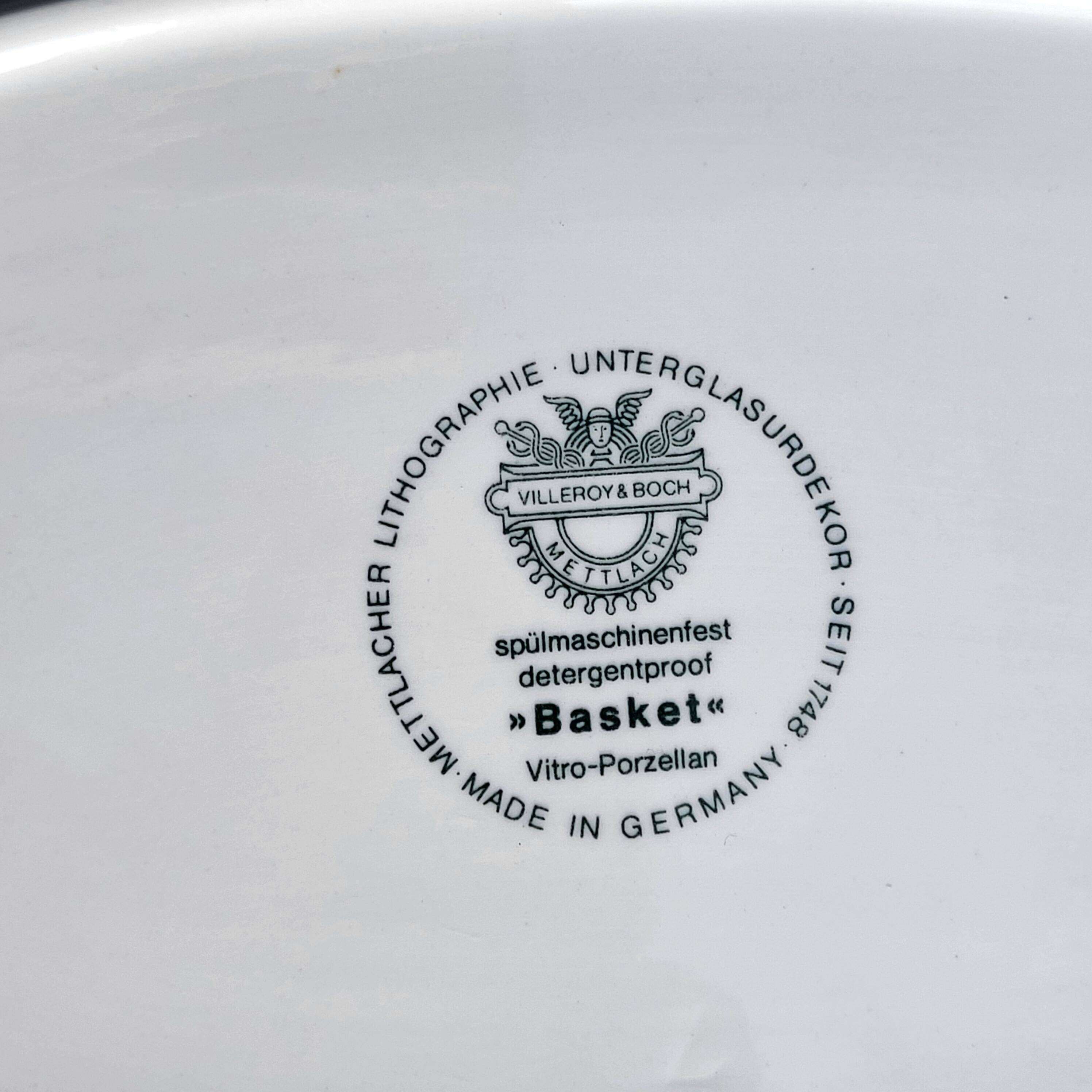 Service à café Villeroy et Boch, série Basket
