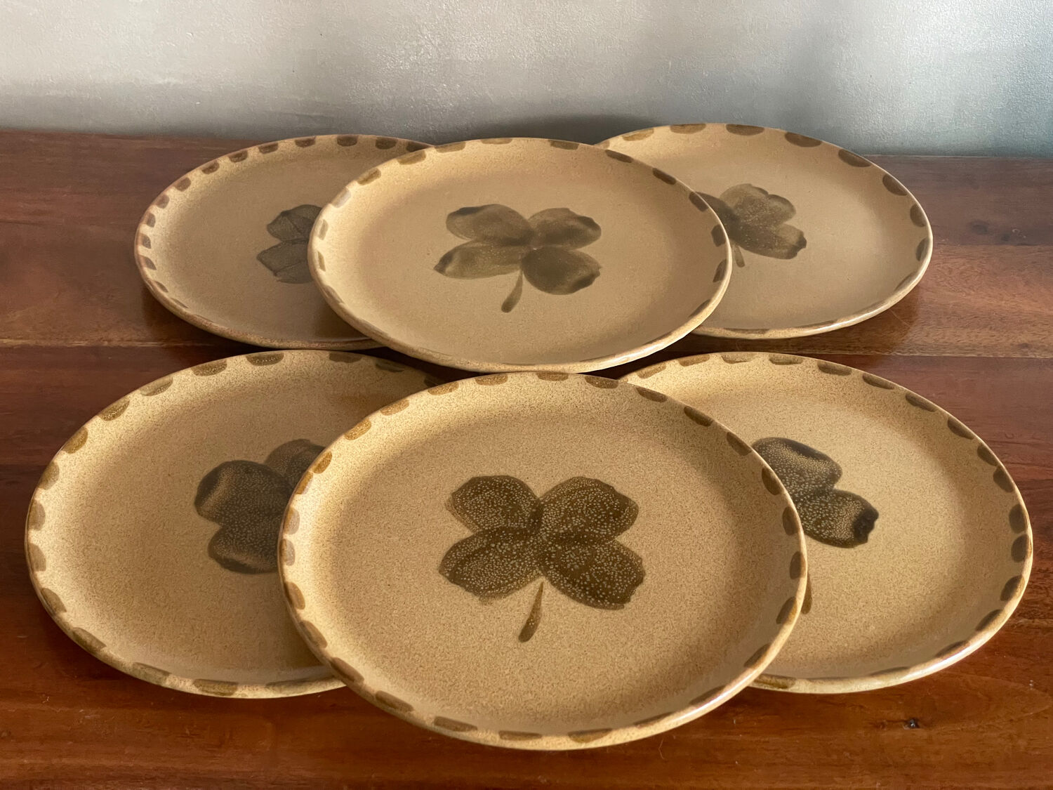 Sarreguemines clover dessert plates