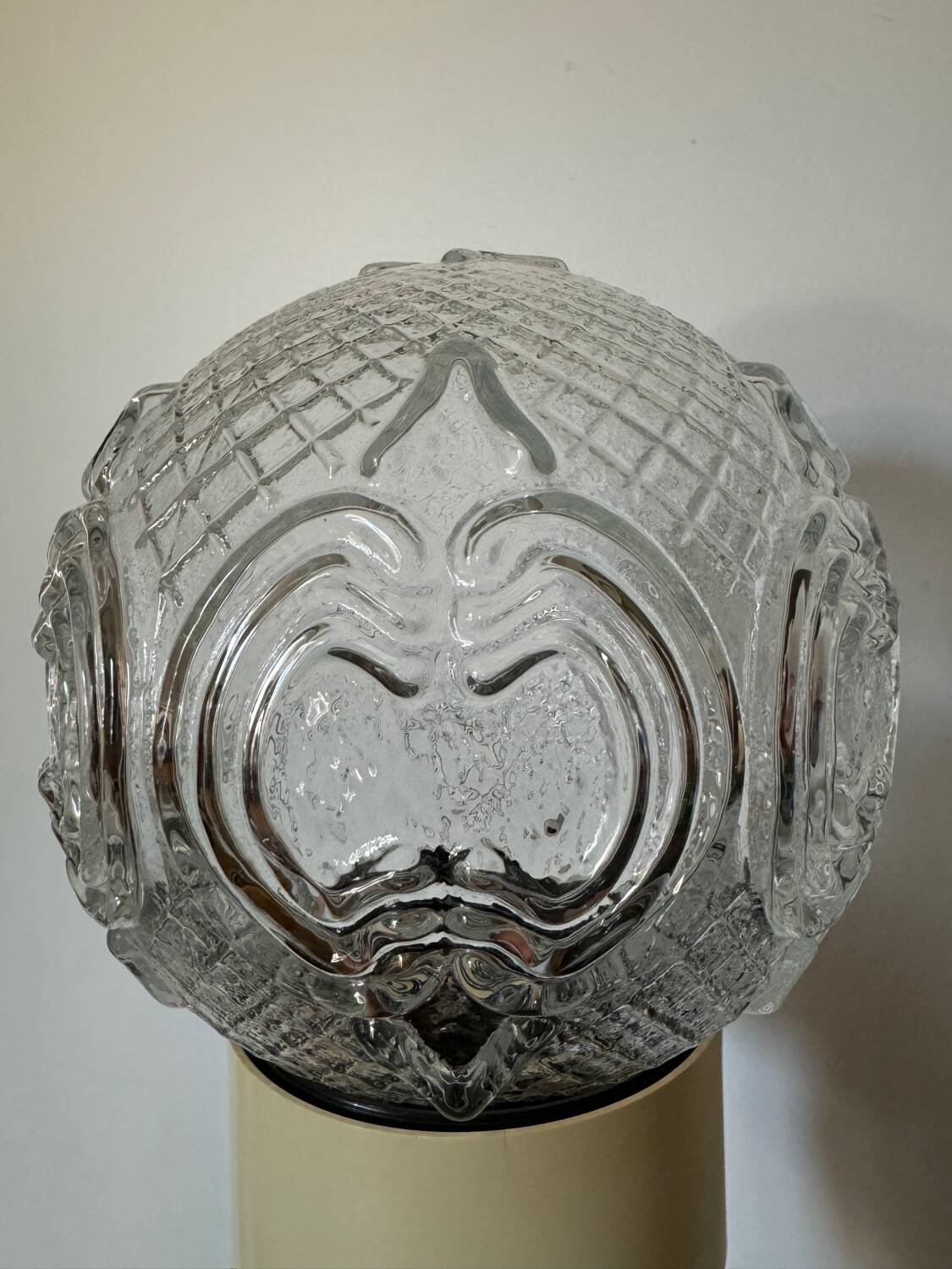 Pressed glass globe from the 60s