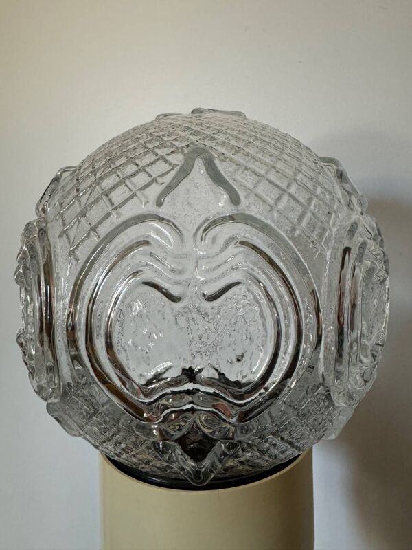 Globe verre pressé années 60