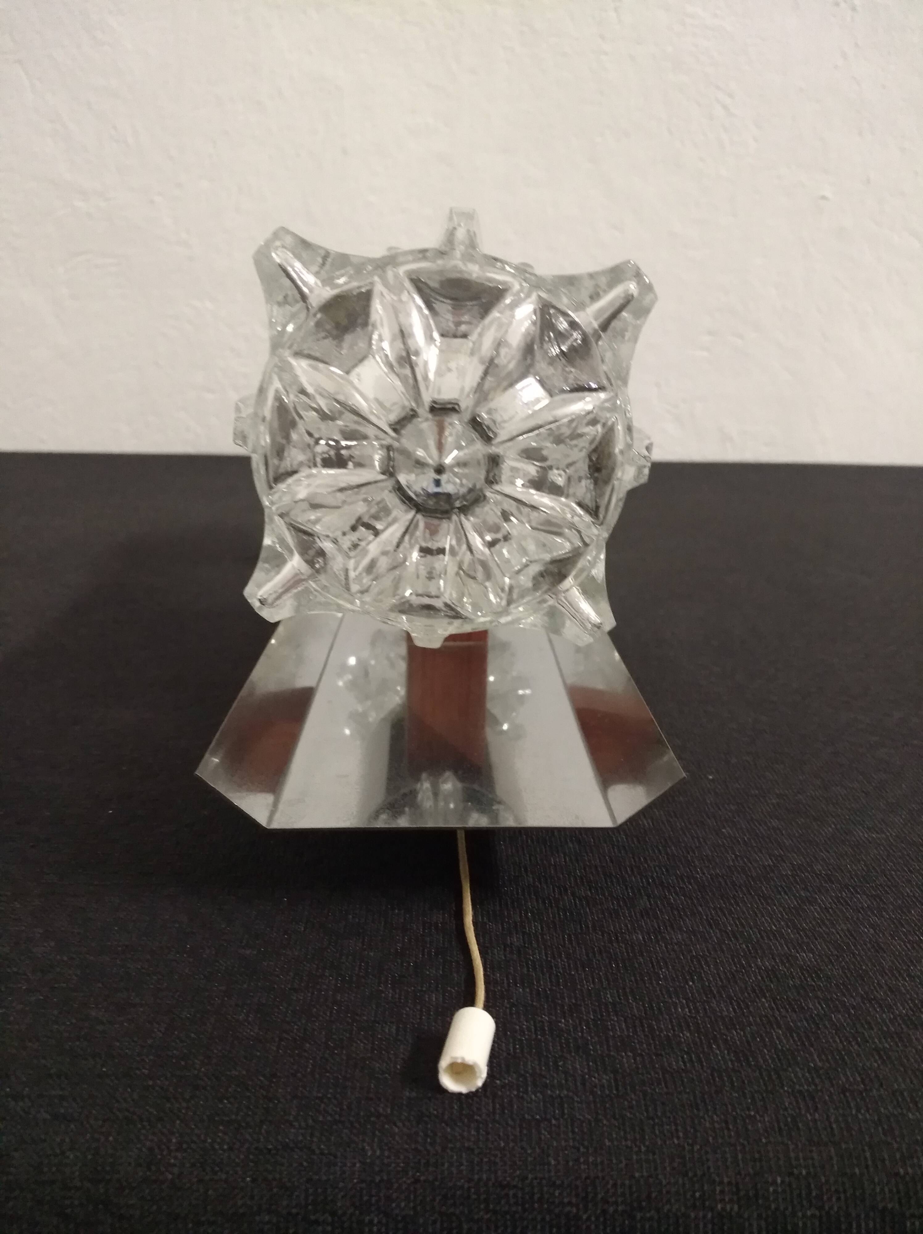 Space Age double glass wall lamp by Raak, Netherlands circa 1970