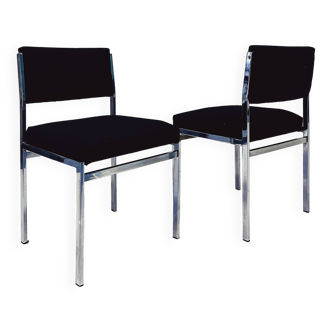 chaises chromées vintage
