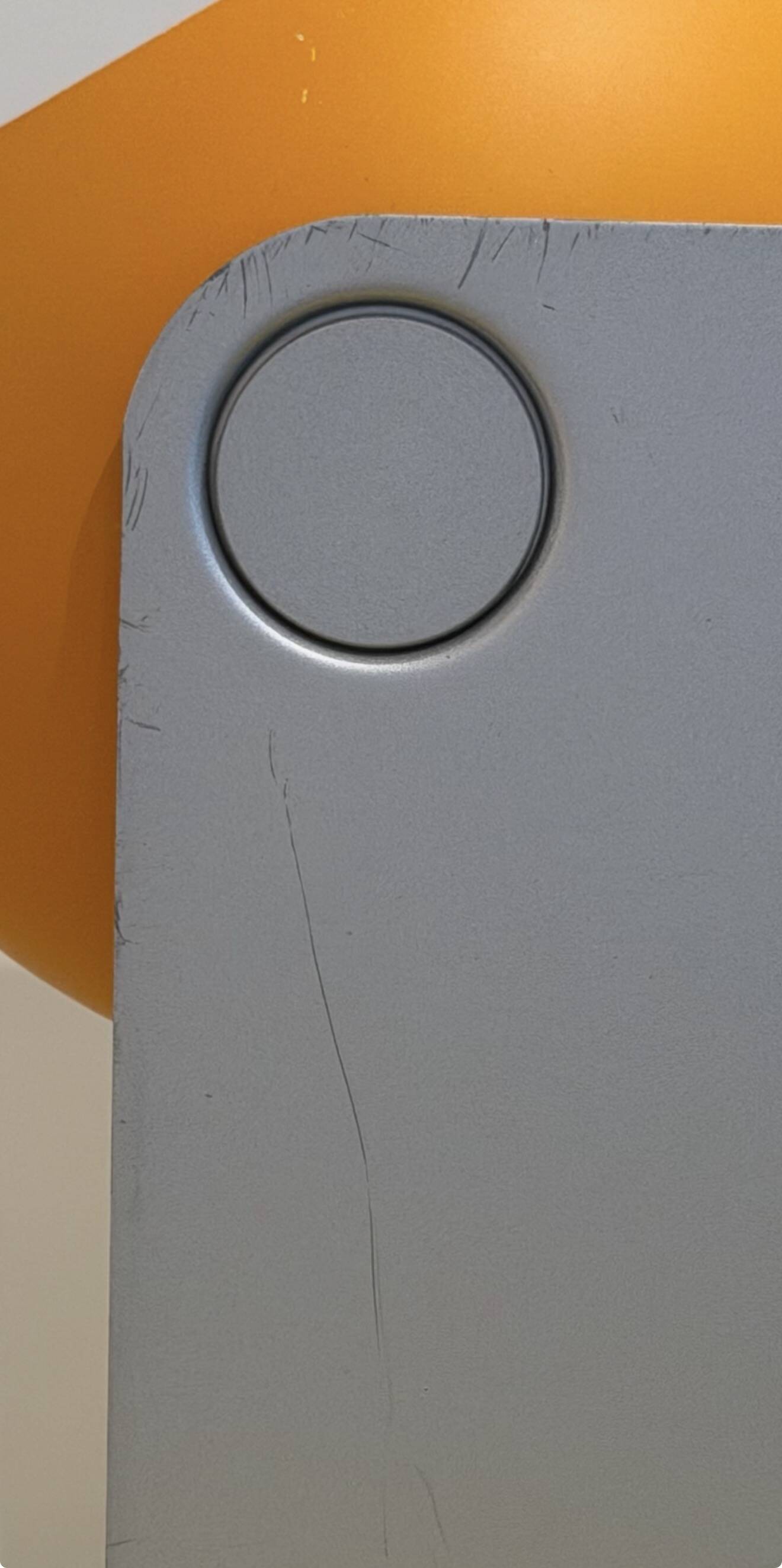 Pair of Space Age eyeball orange lamps by Massive Belgium