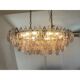 Contemporary Multicolored Oval “Poliedri” Murano Glass Burnish Chandelier i