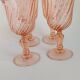 Pink rosé wine glasses